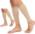 MGANG Plus Size 3XL Calf Compression Sleeve, 2 Pairs 20-30mmHg Unisex Leg Compression Socks for Pain Relief, Beige