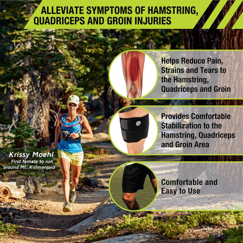 Pro-Tec Athletics Hamstring Compression Wrap, Black