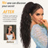 ORSUNCER Long Wavy Ponytail Extension, Black Brown 30" Curly Clip in Hair Extensions for Women