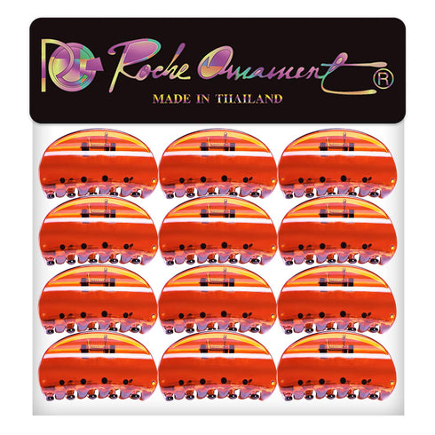 RC ROCHE ORNAMENT 12 Pcs Women's Jaw Claw Flat Clutcher Clamp, No Slip Grip Hair Clip, Small Brown