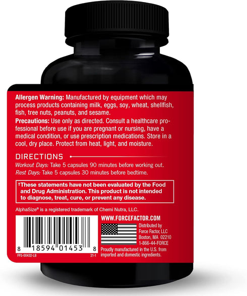 FORCE FACTOR Prime HGH Secretion Activator, 2-Pack HGH Supplement for Men, 150 Capsules to Improve Performance