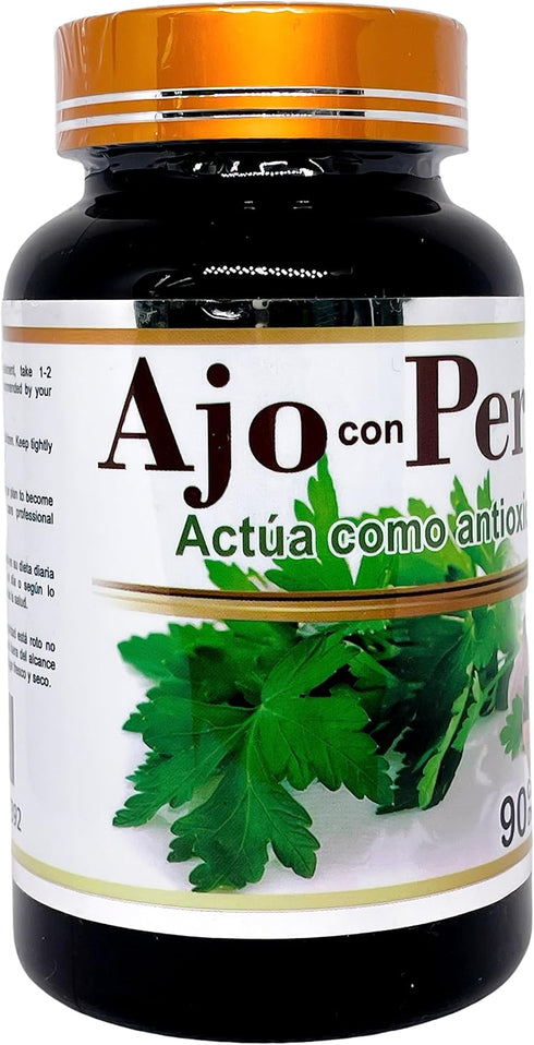Productos El Colibri 500mg 45 AJO con Perejil (Garlic and Parsley Extract) Servings