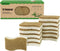 Biodegradable Natural Kitchen Sponge - 12 Pack Compostable Cellulose and Coconut Scrubber