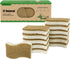 Biodegradable Natural Kitchen Sponge - 12 Pack Compostable Cellulose and Coconut Scrubber