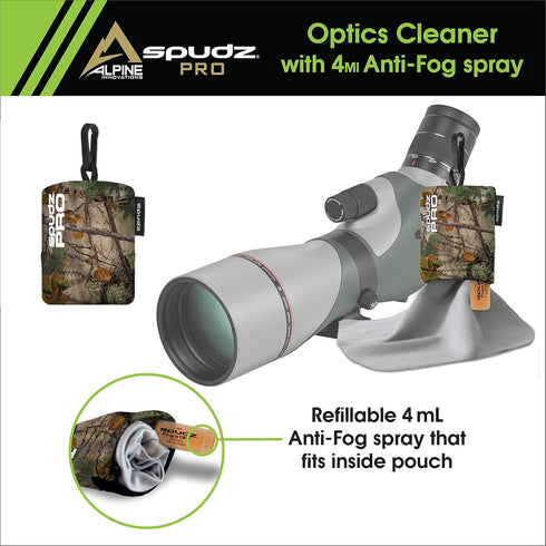 SPUDZ Pro | 10" x 10" Microfiber Cloth Screen & Lens Cleaner with 4ml Bottle