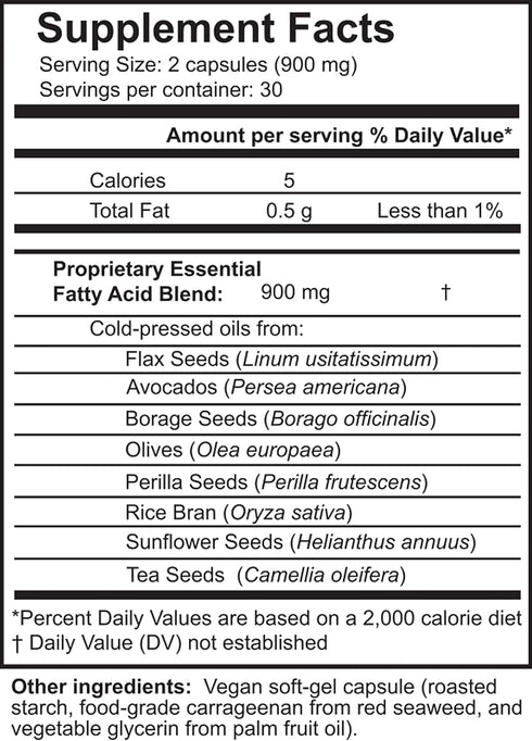 Dr. Ohhira's Vegan Omega 3, EFA, and Fish Oil Alternative, 60 Capsules