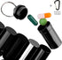 Deke Home Aluminium Keychain Medication Pill Box, Waterproof Portable Mini Travel Pill Organizer, Weekly Reminder