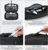 Purevave Compact Mens Toiletry Travel Bag, Waterproof Hanging Dopp Kit, Black Wash Pouch