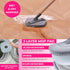 Heavy Duty Square Spin Mop for Floor Cleaning, Separate Compartment for Clean and Dirty Water, Use Any Cleaning