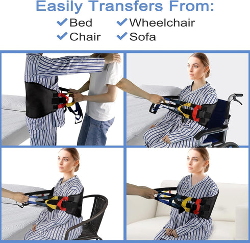 Transfer Sling, Transfer Belt for Elderly, Gait Belts for Seniors, Heavy Duty Patient Lift Belt, Mobility Standing