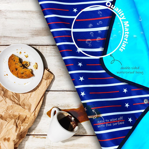 Rian Rain Adult Bibs for Women & Men, Washable Bibs for Seniors Eating