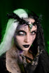 MOSTORY Gothic Black Feather Crown, Witch Headpiece for Halloween Cosplay Women