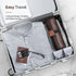 Toiletry Bag for Men - Water-Resistant Compact Travel Organizer for Hygiene, Shaving Kit, Chic Brown (PU Leather)