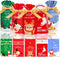 DLY 50 Pcs Christmas Candy Bags - Plastic Drawstring Gift Bags for Treats and Party Favors