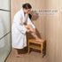 SOLENTRA 3 Shower Bench Waterproof Wooden Spa Seat with Storage Shelf for Bathroom, Sauna & Entryway Eco-Friendly Bath