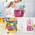 Kids Hanging Toiletry Bag for Girls, Waterproof Travel Cosmetic Makeup Wash Bag, Toddler Toiletries, Leopard Red