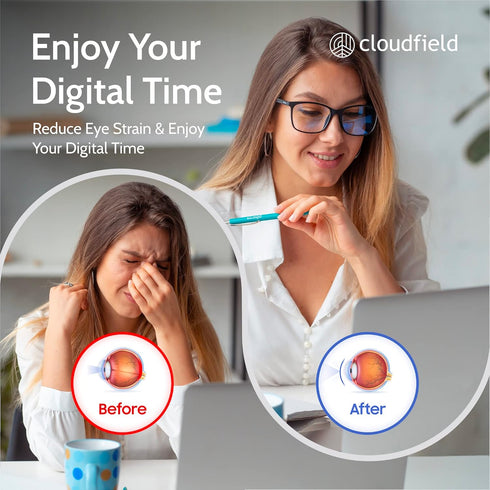 Anti Blue Light Glasses, cloudfield, for Men & Women, Non Prescription for Computer, Ease Digital Eye Strain