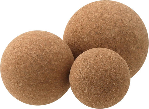 Set 5 of Cork Therapy Balls for Myofascial Release and Muscle Relief
