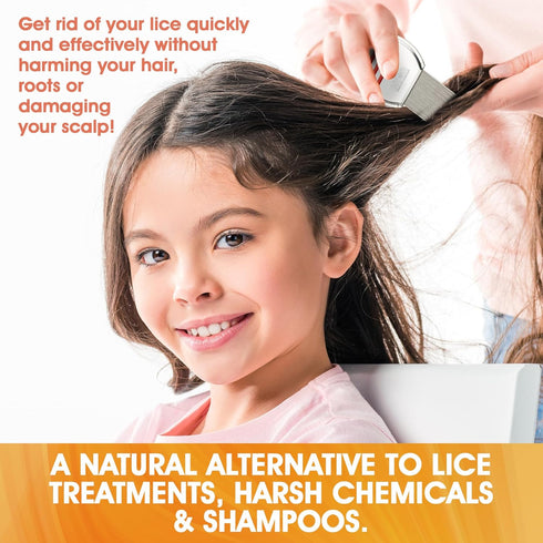 Lice Comb - Pack of 2 Stainless Steel Professional Combs for Lice Treatment, Best Results for Kids & Adults
