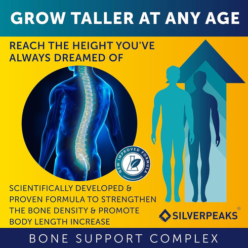 Growth Capsules to Grow Taller - Height Growth Maximizer with Calcium for Bone Strength, Natural Get Taller Supplement