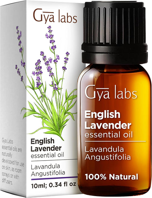 Set Set 2x0.34 Oz Gya Labs Lavender Oil Essential Oil for Diffuser & English Lavender Essential Oil for Diffuser