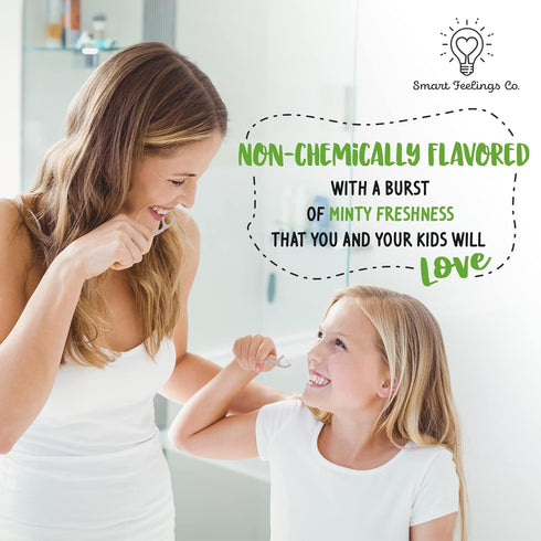 Smart Feelings Co. 100 Count 2 Packs Biodegradable Dental Floss Picks | Eco-Friendly Bamboo Like Straw Wheat