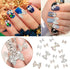 Maitys 24 Pieces Nail Bows Charms Rhinestones - 3D Alloy Pearl Bow Knot Accessory for Women DIY Valentine Salon Jewelry