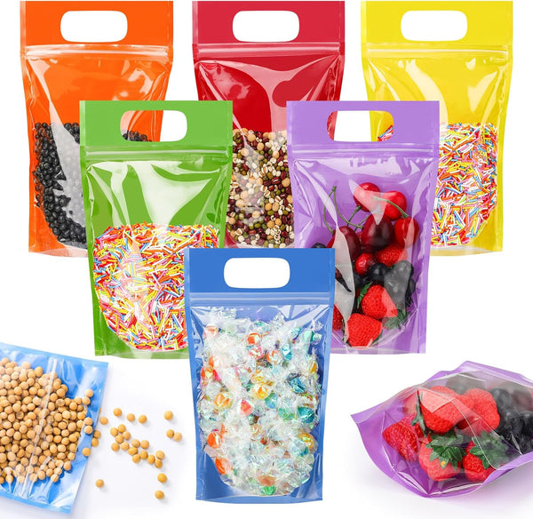 Sinload 120 Pcs Plastic Gift Bag Bulk Resealable Party Goodie Bag with Clear