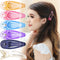 RC ROCHE ORNAMENT 6 Pcs Women's Classic Alligator Hair Clip Barrette - Small Transparent Multicolor Plastic Clamp