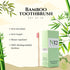 N12 Family-Friendly Pack of 10 Bamboo Toothbrushes, Multicolored BPA-Free Bristol, Eco-Friendly, Biodegradable Oral Care