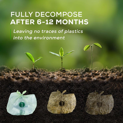 8 Gallon Compostable Kitchen Food Waste Bags, 30 Count Leak-proof Bags for Tall Kitchen Bin, BPI Certified