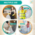 7-10 Gallon High Density Garbage Bags, Clear, 100 Bags, 6 Micron