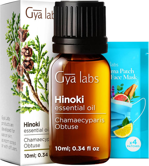 Set Set 2x0.34 oz Gya Labs Yuzu Essential Oil for Diffuser & Hinoki Essential Oil for Skin - Aromatherapy Grade