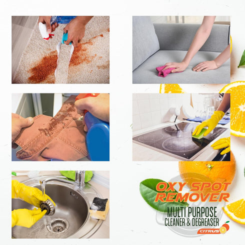 Oxy Spot Remover All Purpose Cleaner & Degreaser Spray, 32 oz Stain Remover for Carpets and Upholstery