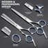 Hair Cutting Scissors Kit - Professional 10 Piece Barber Scissors Set with Hair scissors Thinning Shears for Hair Cutting, Stainless Steel Barber Scissors with Cape and Feather Razor