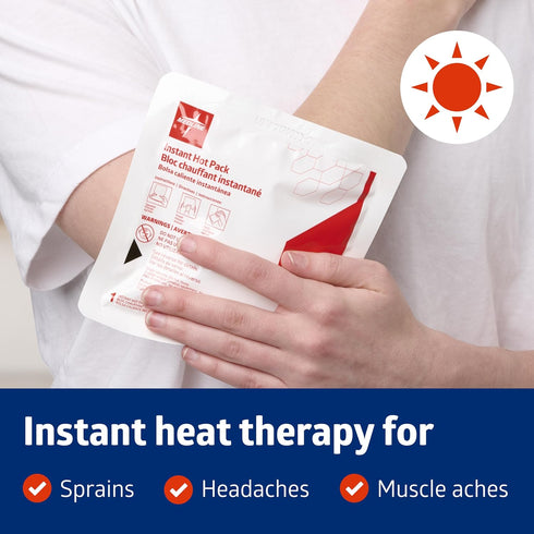 Pack, 6" 6", 24 Pack, Packs Medline Instant Warm Disposable, x per Heat for Pain Relief, Muscle Soreness and Increased