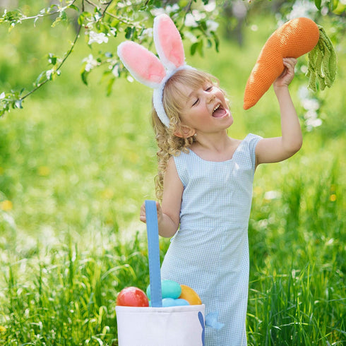 Weewooday 6-Pack Easter Bunny Canvas Tote Bags - Perfect for Egg Hunts and Gifts