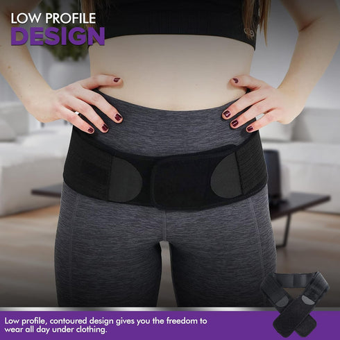 Sacroiliac Support SI Loc Hip Belt for Men and Women, Small/Medium, Lumbar Lower Back Joint Support