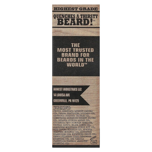 Honest Amish Premium Beard Oil, 2 Ounce