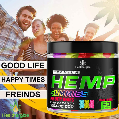 Hemp Gummies Premium Hemp Oil Gummy Bears - Natural Calm, Peace and Relaxation, Promote Sleep, Made in USA