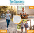 5 STARS UNITED Toe Spacers for Men & Women, 4 Big and 2 Pinky Gel Separators for Overlapping Toes, Clear
