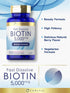 Carlyle Biotin 5000mcg, 250 Fast Dissolve Tablets, Vegetarian, Non-GMO, Gluten Free Supplement