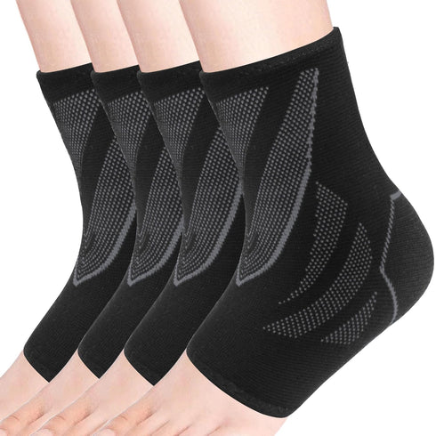 2 Pairs Ankle Brace for Women & Men, Ankle Compression Sleeve, Support Brace for Pain, Plantar Fasciitis Compression
