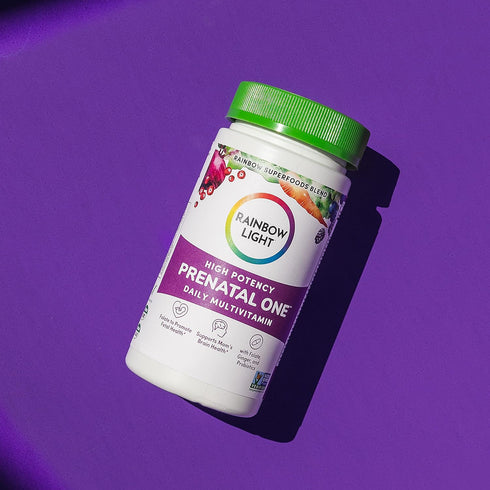 Rainbow Light High-Potency Prenatal One Multivitamin, Vegan, 30 Count - Supports Mom's Health & Baby's Development with