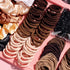 YANRONG 1159PCS Hair Accessories Set, Seamless Ponytail Holders, Variety Scrunchies for Thick Curly Hair, Brown