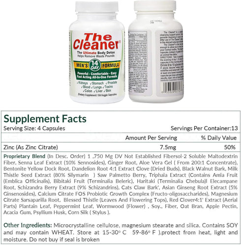 The Cleaner Detox by Century Systems, 14-Day Complete Internal Cleansing Formula, 104 Vegetarian Capsules