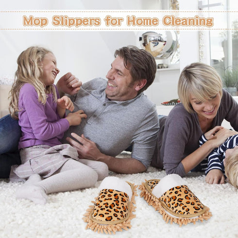 Microfiber Mop Slippers for House Floor Dusting (Women 7-9/Men 5-7) Kitchen Office
