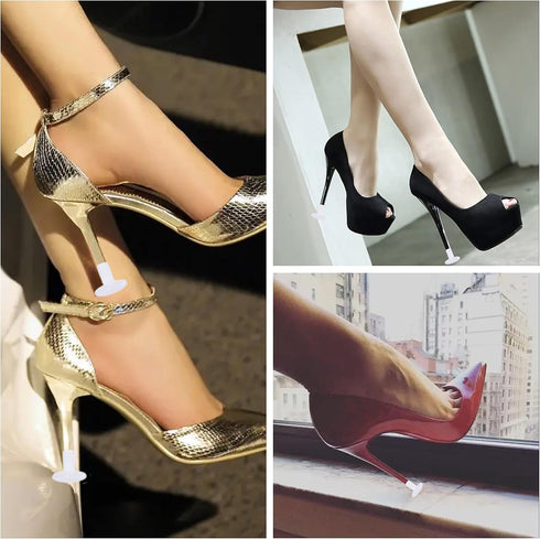 9 Pairs Clear High Heel Protectors - Heel Stoppers for Wedding Mates Bridesmaid (Small/Middle/Large)