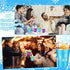 Jingmore 60 Frozen 16oz Pieces Snowflakes Plastic Cups Disposable Winter Snowflake Beverage Drinking Cups for Birthday