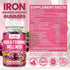 Iron & Hormone Balance for Women Gummies, 25mg Iron Supplement with Multivitamins, Natural Hormonal Support for PMS